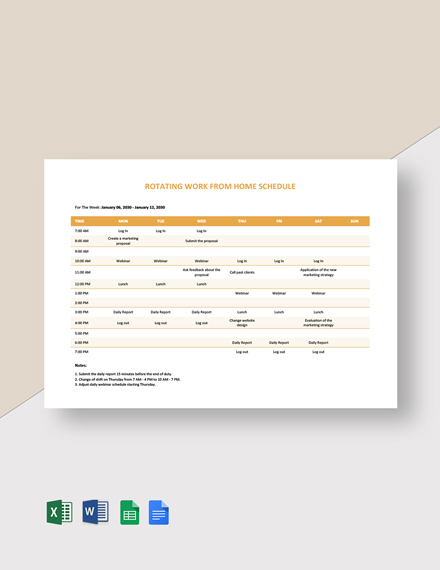 10 Work From Home Schedule Templates Free Downloads Template 10 Work From Home Schedule Templates Free Downloads Template