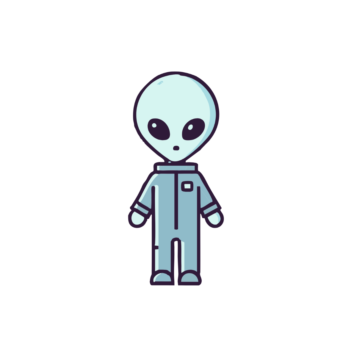 Free Space Alien Clipart Template