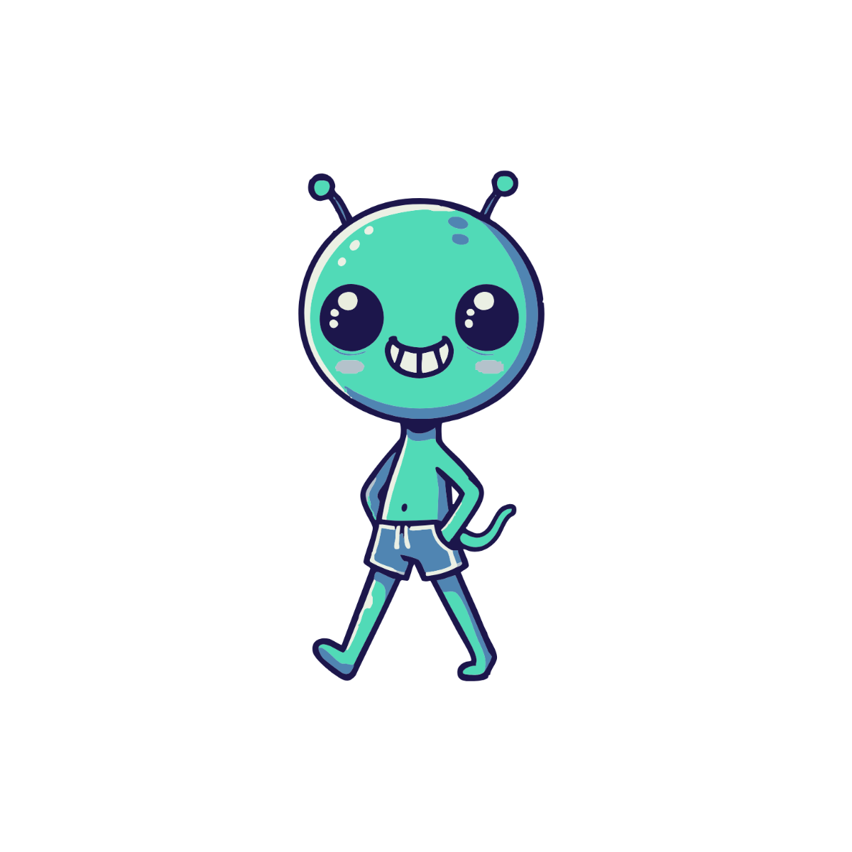 Free Funny Alien Clipart Template