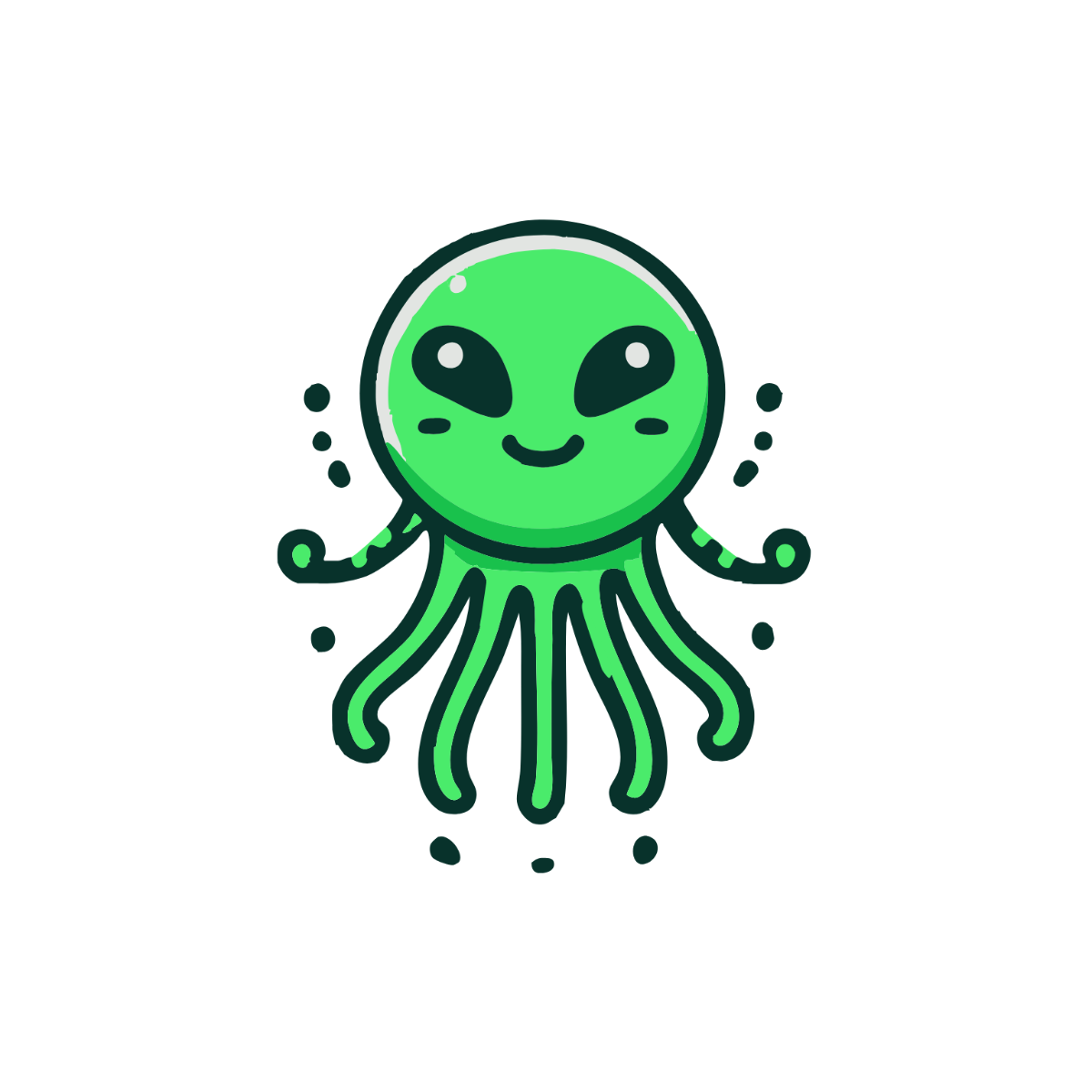 Free Green Alien Clipart Template