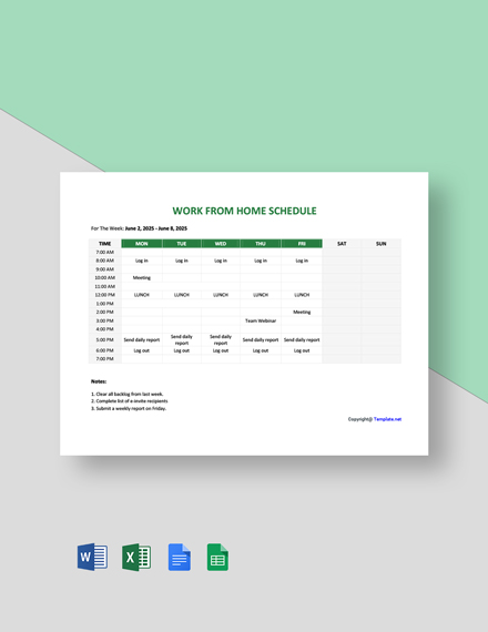 10-work-from-home-schedule-templates-free-downloads-template
