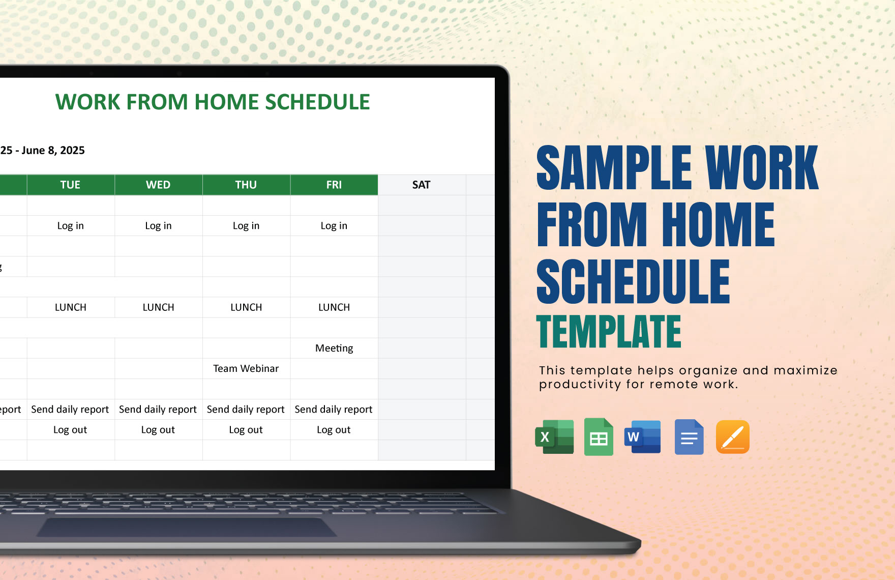 Sample Work From Home Schedule Template