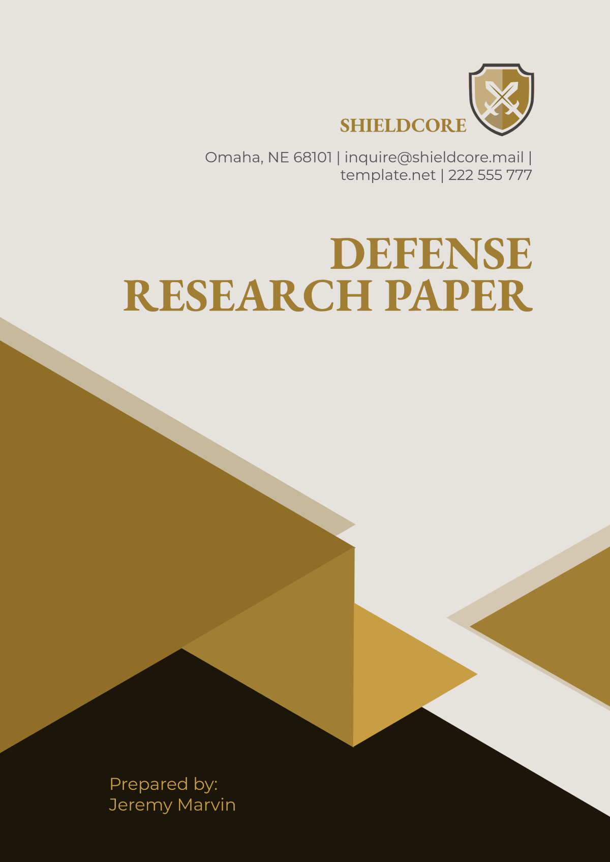 Free Defense Research Paper Template to Edit Online