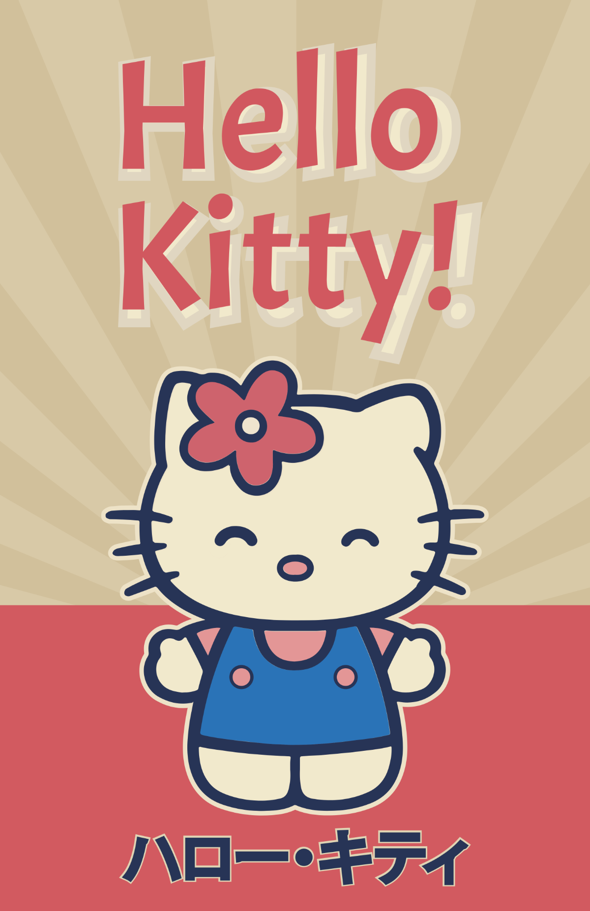 Free Hello Kitty Retro Poster Template