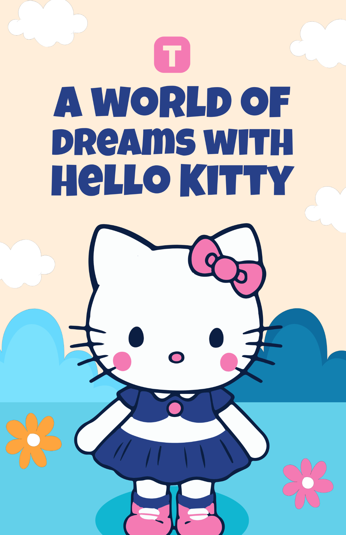 Free Blue Hello Kitty Poster Template