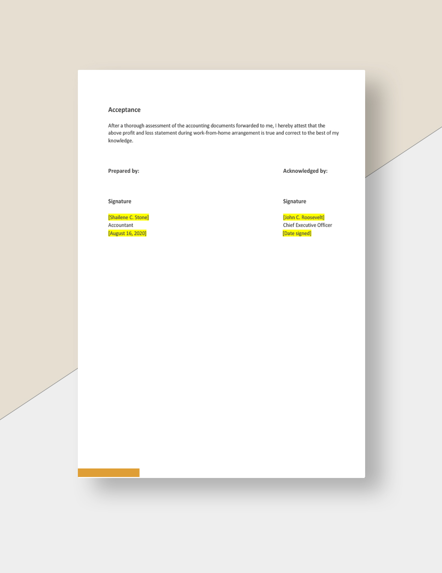 Staff Work From Home Statement Template