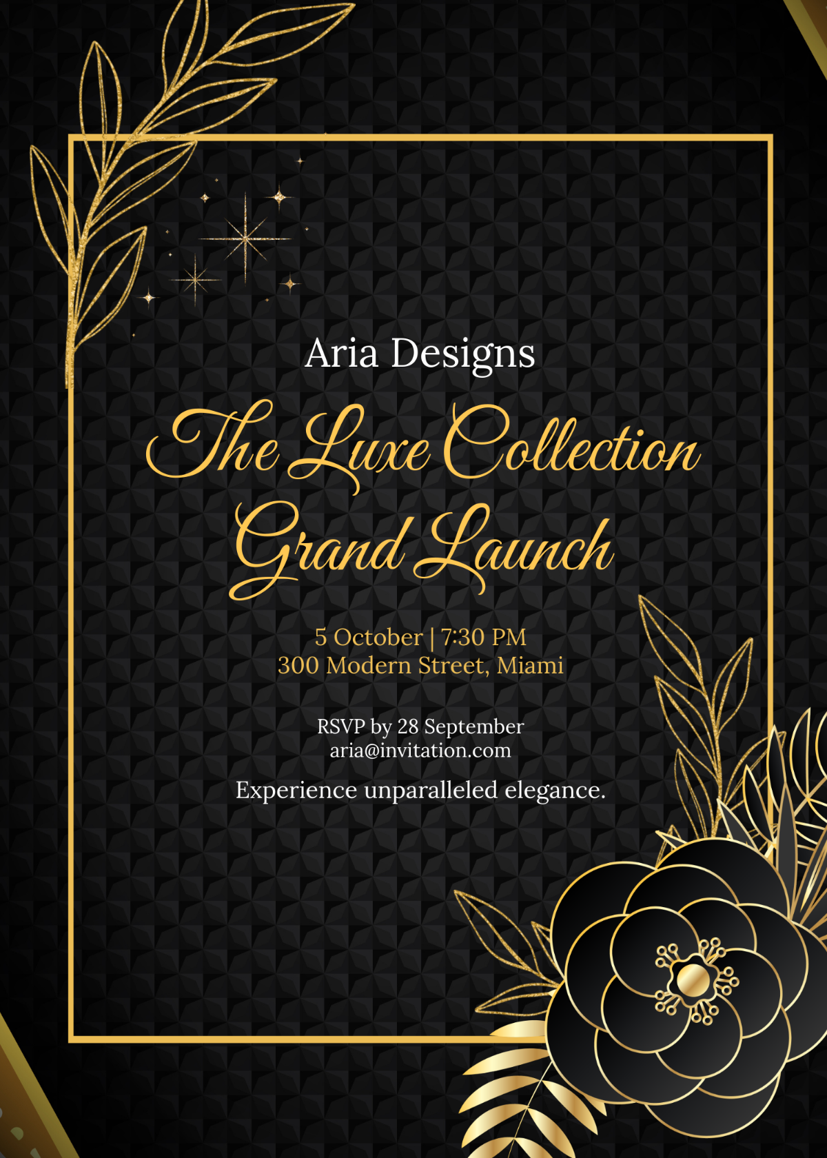 Free Unique Elegant Invitation Template