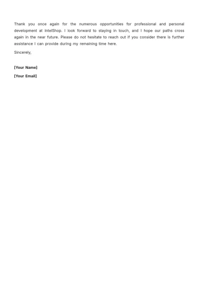Free Aesthetic Personal Reasons Two Weeks Notice Letter Template to Edit Online