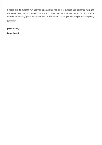 Free Career Advancement Two Weeks Notice Letter Template to Edit Online
