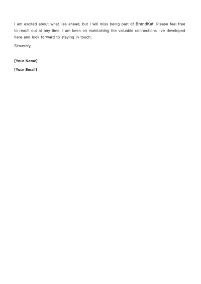 Free Simple Two Weeks Notice Letter for Contractual Positions Template to Edit Online