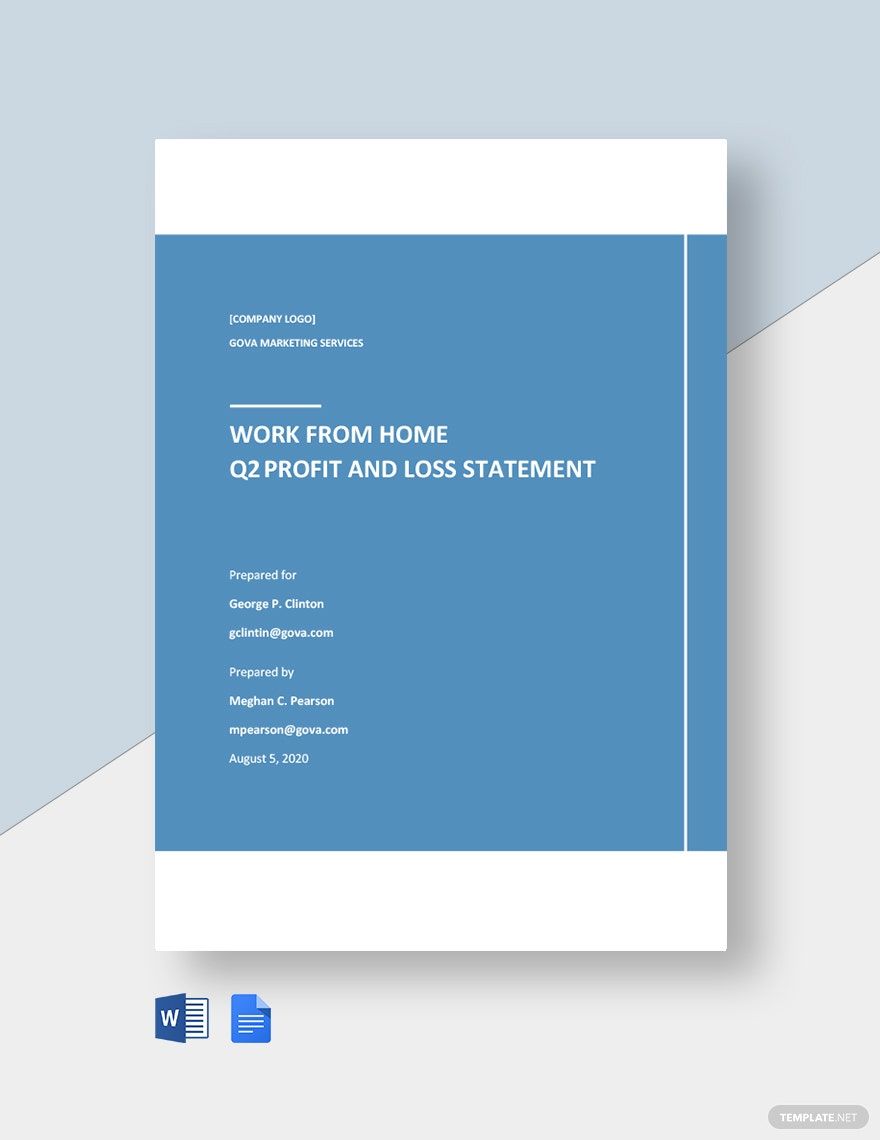 Basic Work From Home Statement Template