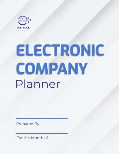 Free Electronic Company Planner Template to Edit Online