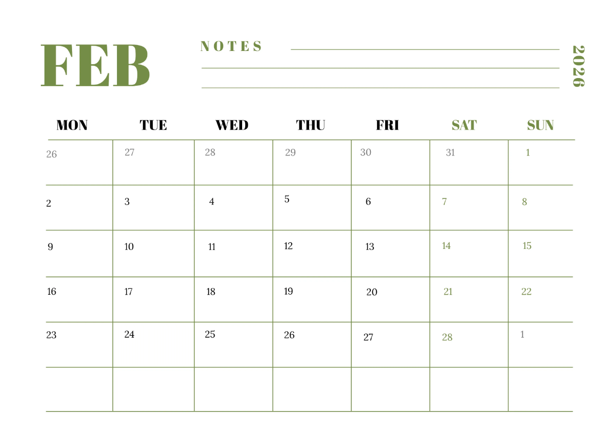 Free Electronic Company Calendar Template to Edit Online