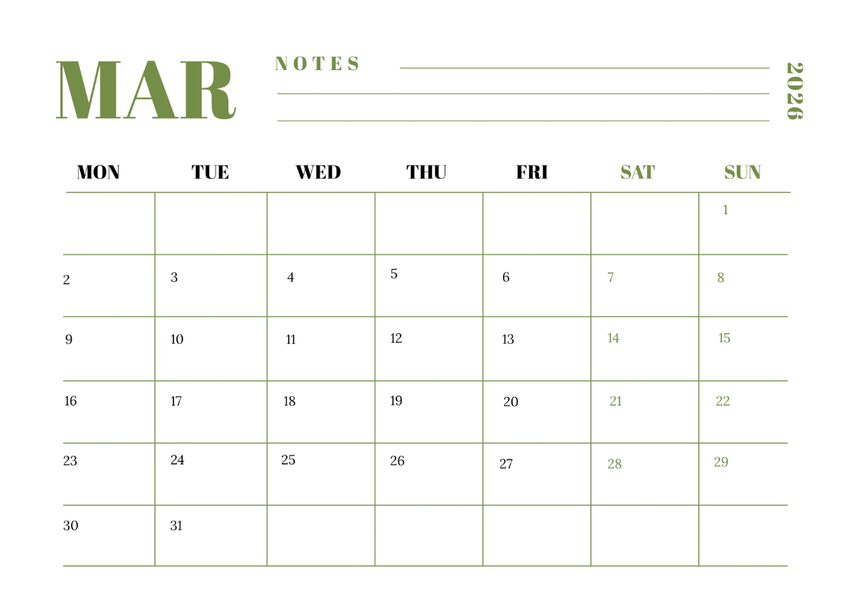 Free Electronic Company Calendar Template to Edit Online