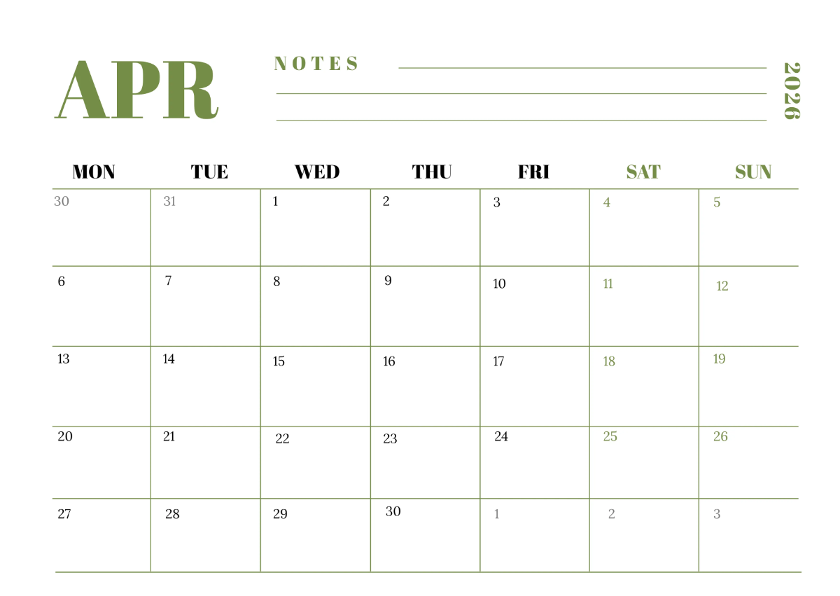 Free Electronic Company Calendar Template to Edit Online