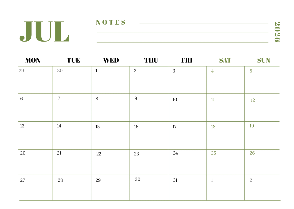 Free Electronic Company Calendar Template to Edit Online