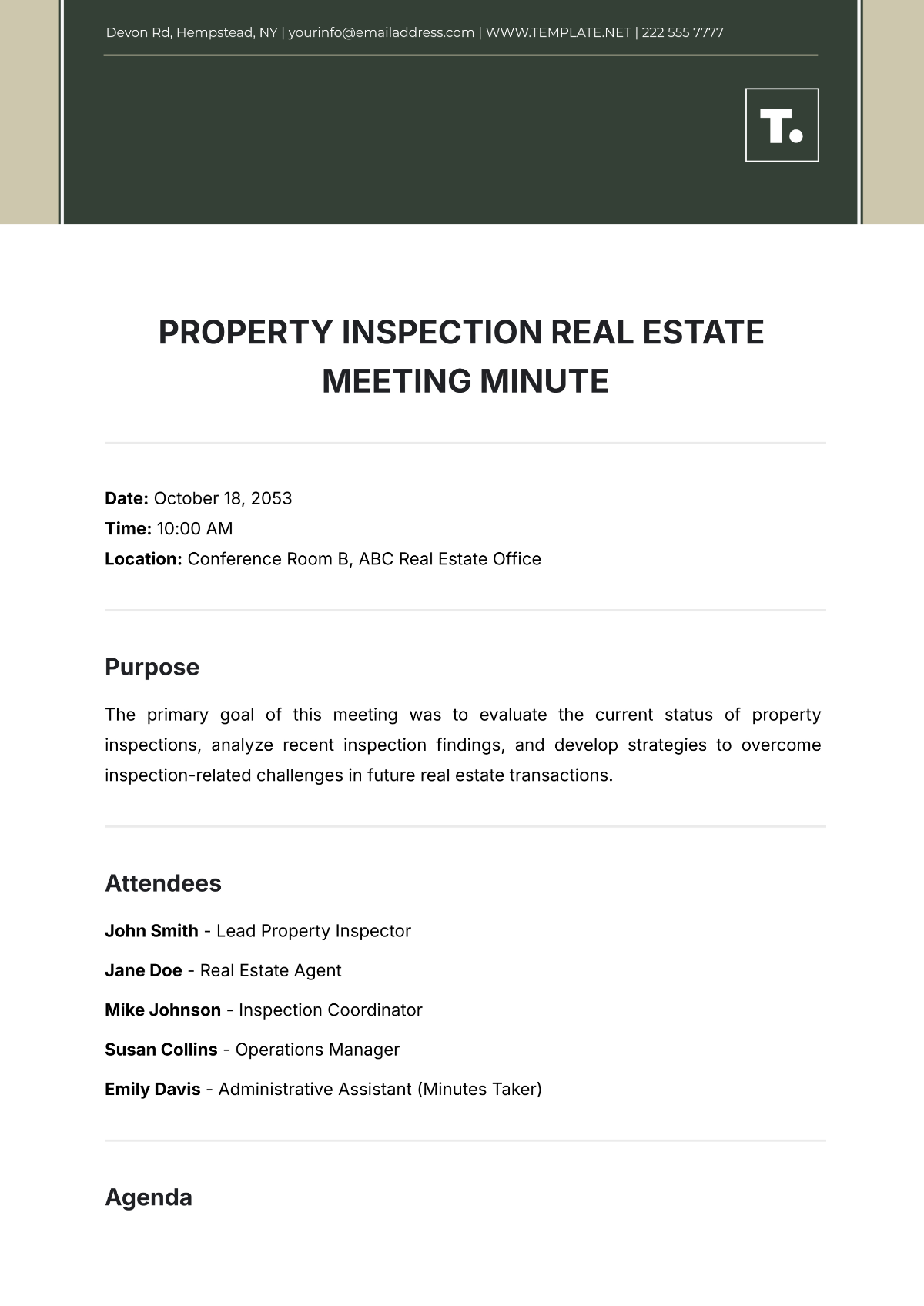 Free Committee Meeting Minutes Templates Editable And Printable