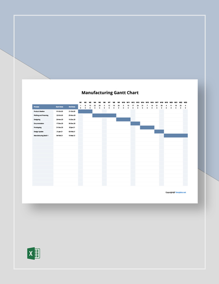 FREE Manufacturing Gantt Chart Templates - Microsoft Excel (XLS ...