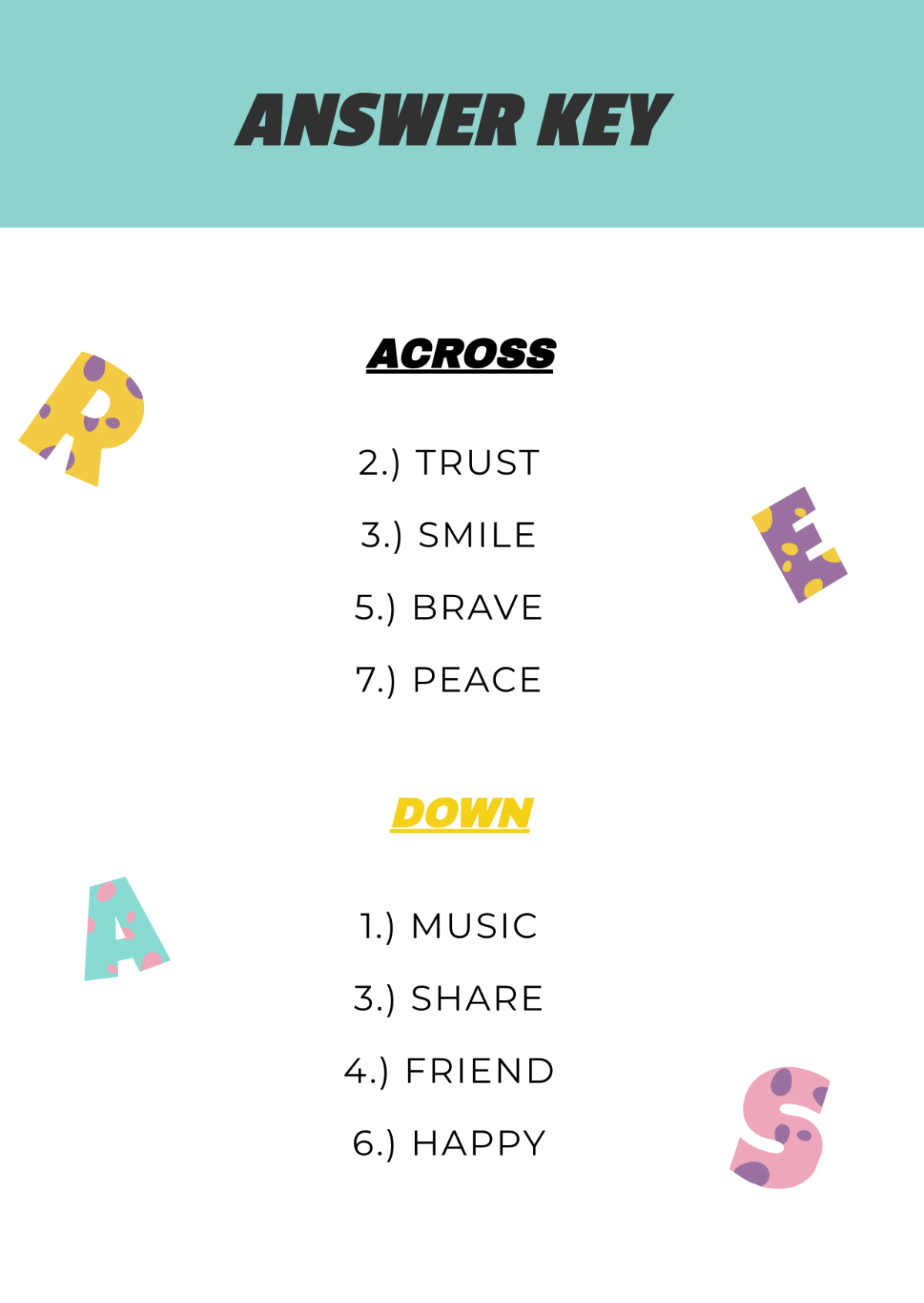 Free Mini Crossword Puzzle Template to Edit Online