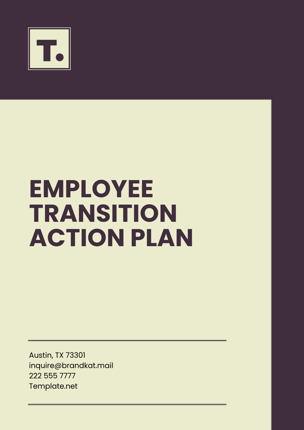 Free Employee Transition Action Plan Template