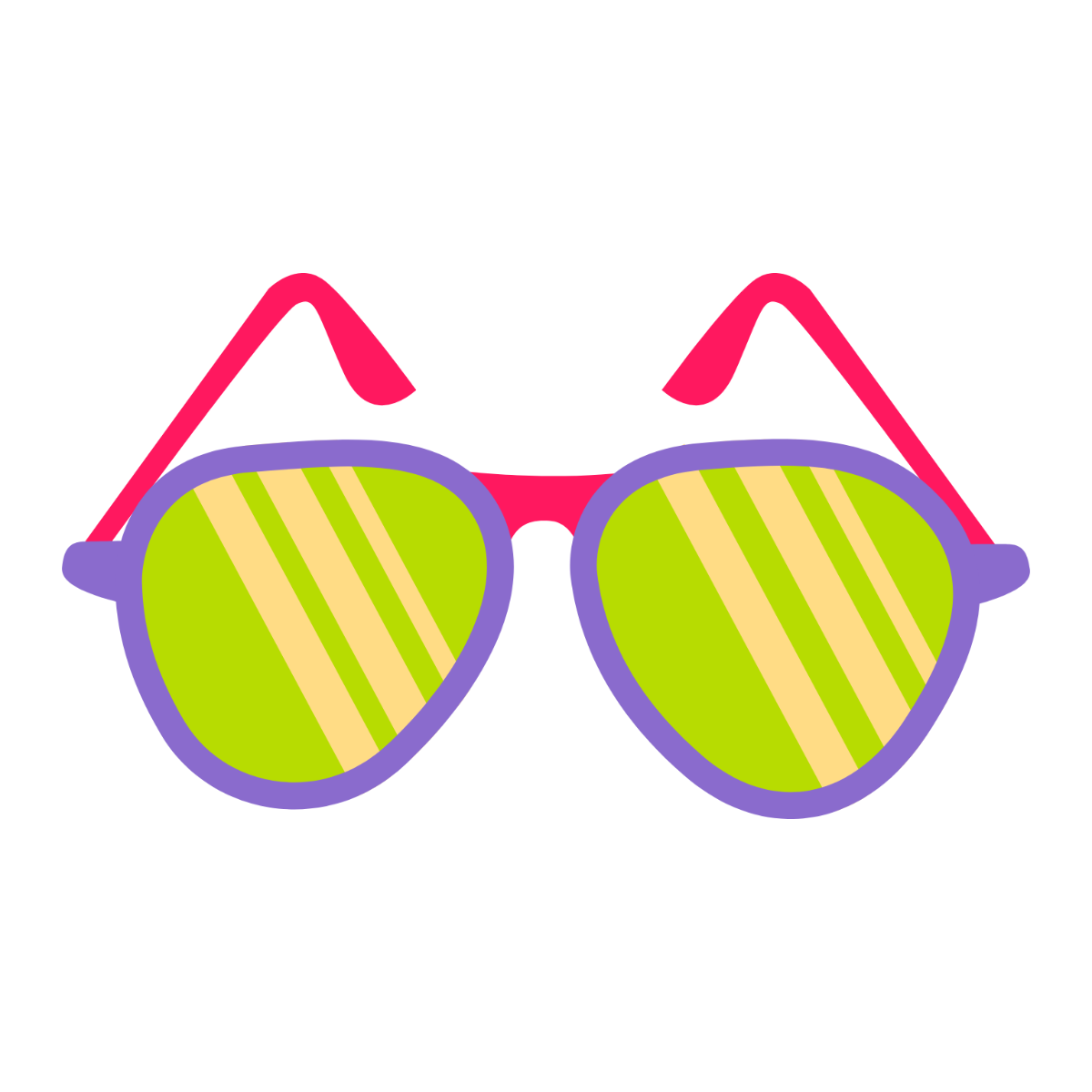 Free Colorful Glasses Clipart Template