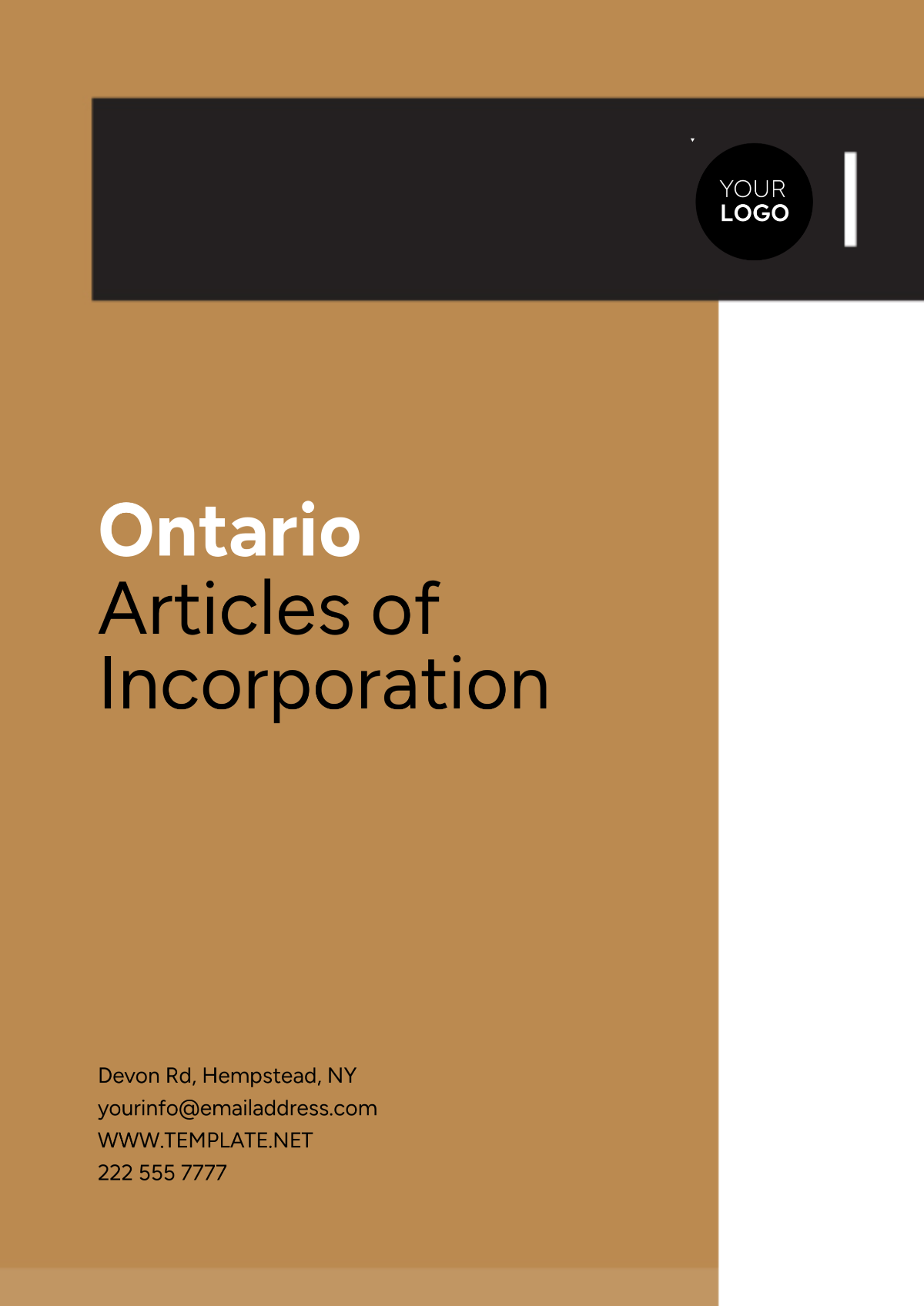 Free Ontario Articles of Incorporation Template to Edit Online