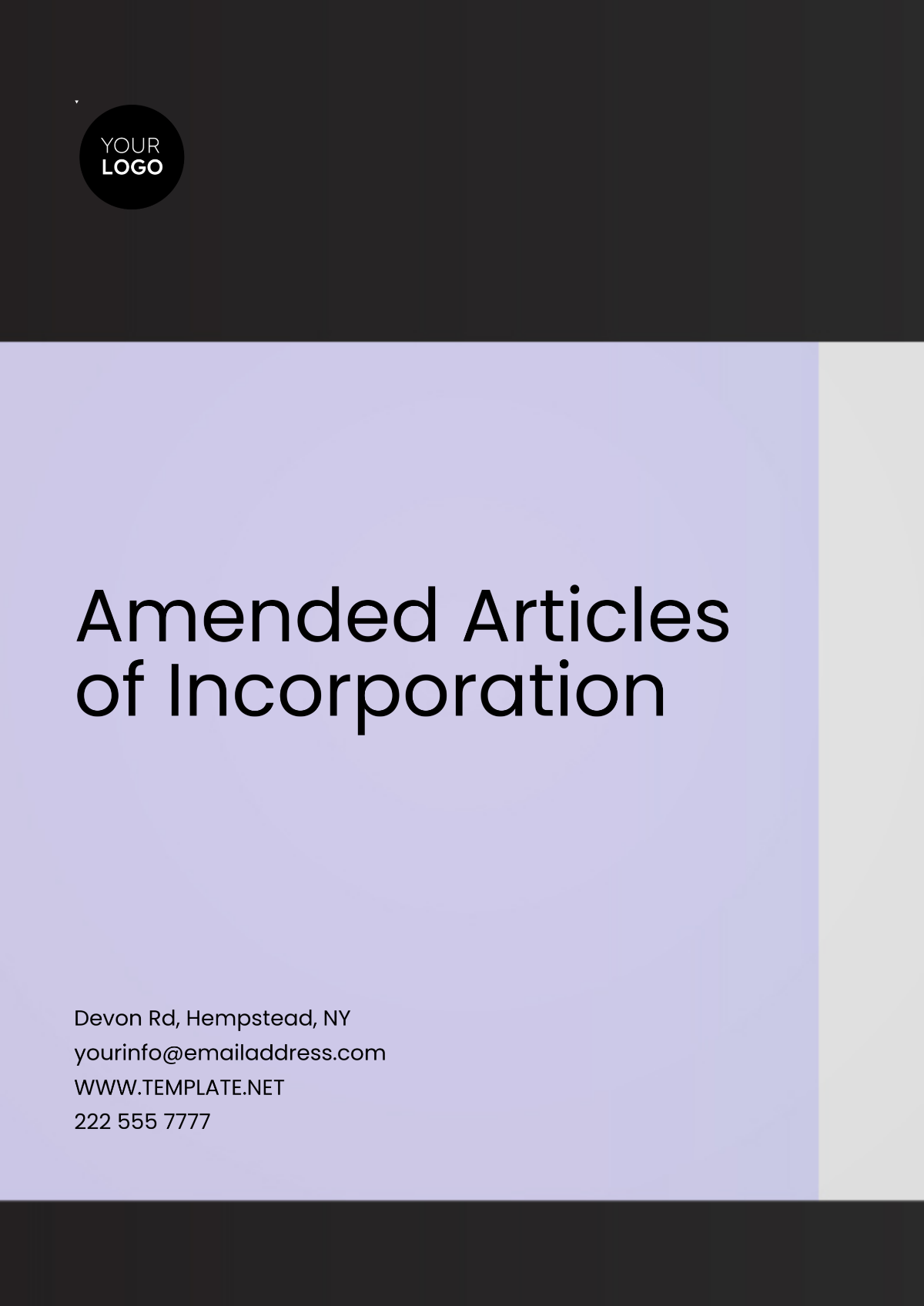 Free Amended Articles of Incorporation Template to Edit Online