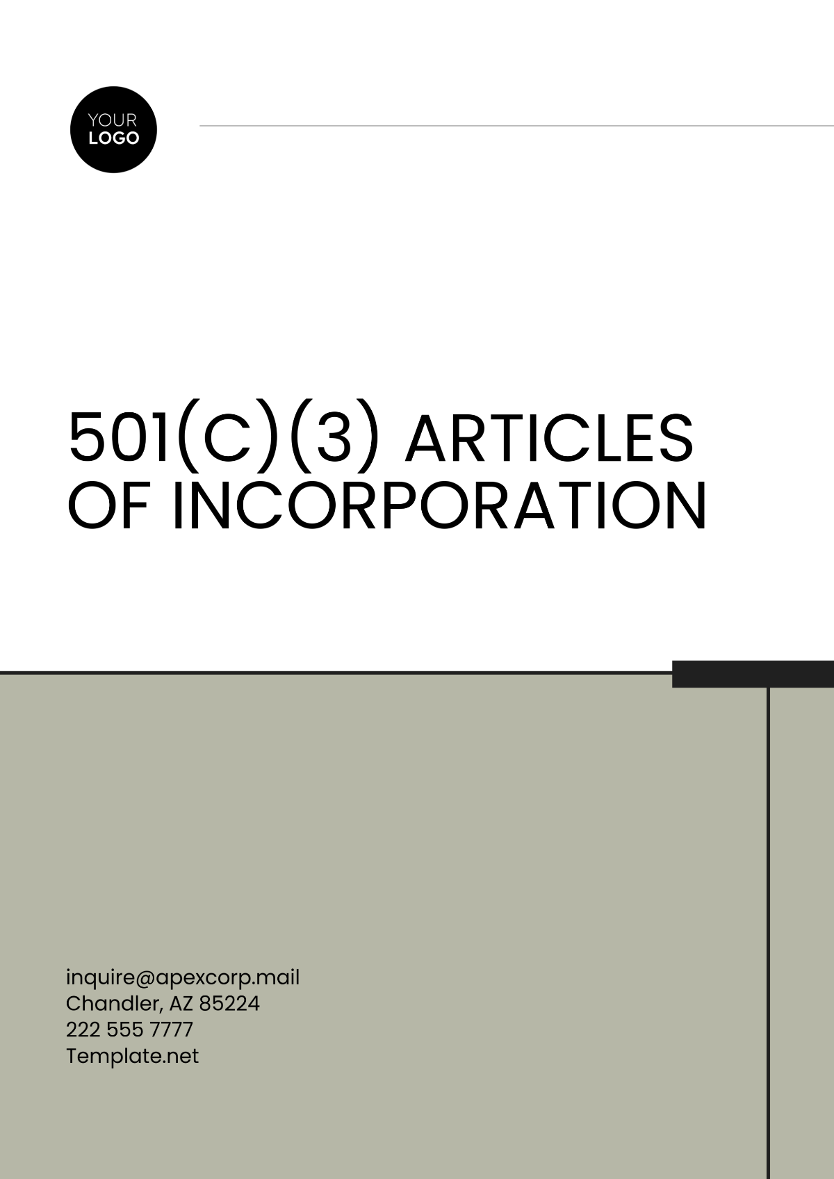 Free 501(c)(3) Articles of Incorporation Template to Edit Online