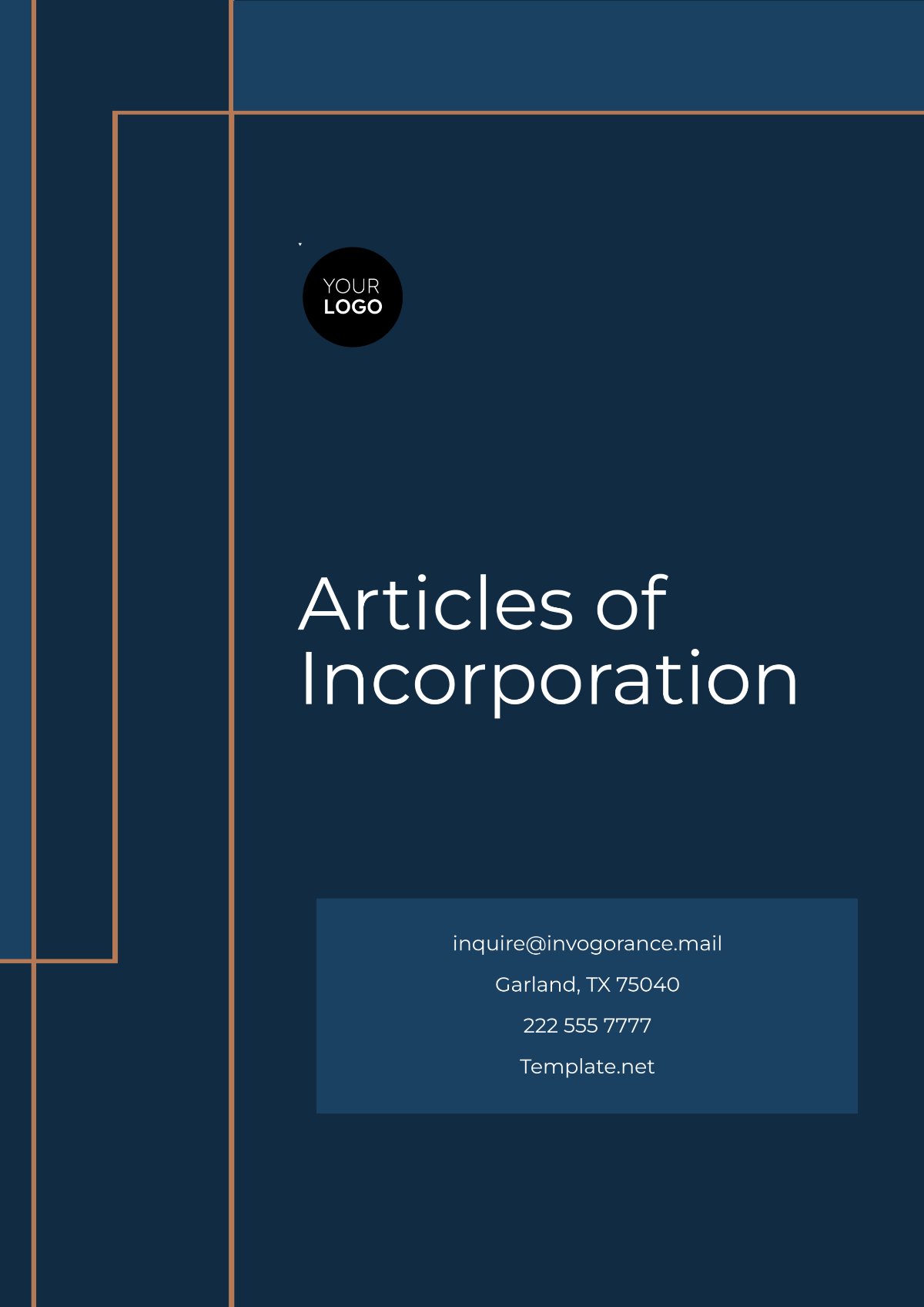 Free Blank Articles of Incorporation Template to Edit Online