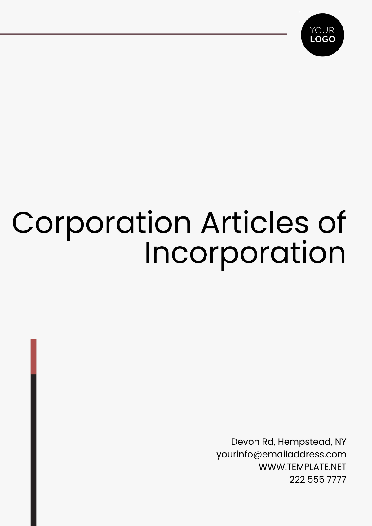 Free Professional Corporation Articles of Incorporation Template to Edit Online