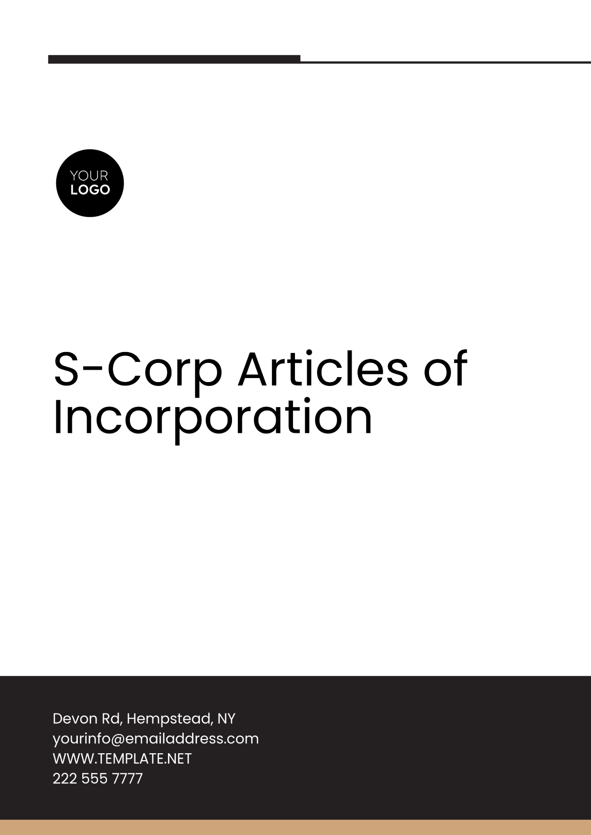 Free S-Corp Articles of Incorporation Template to Edit Online