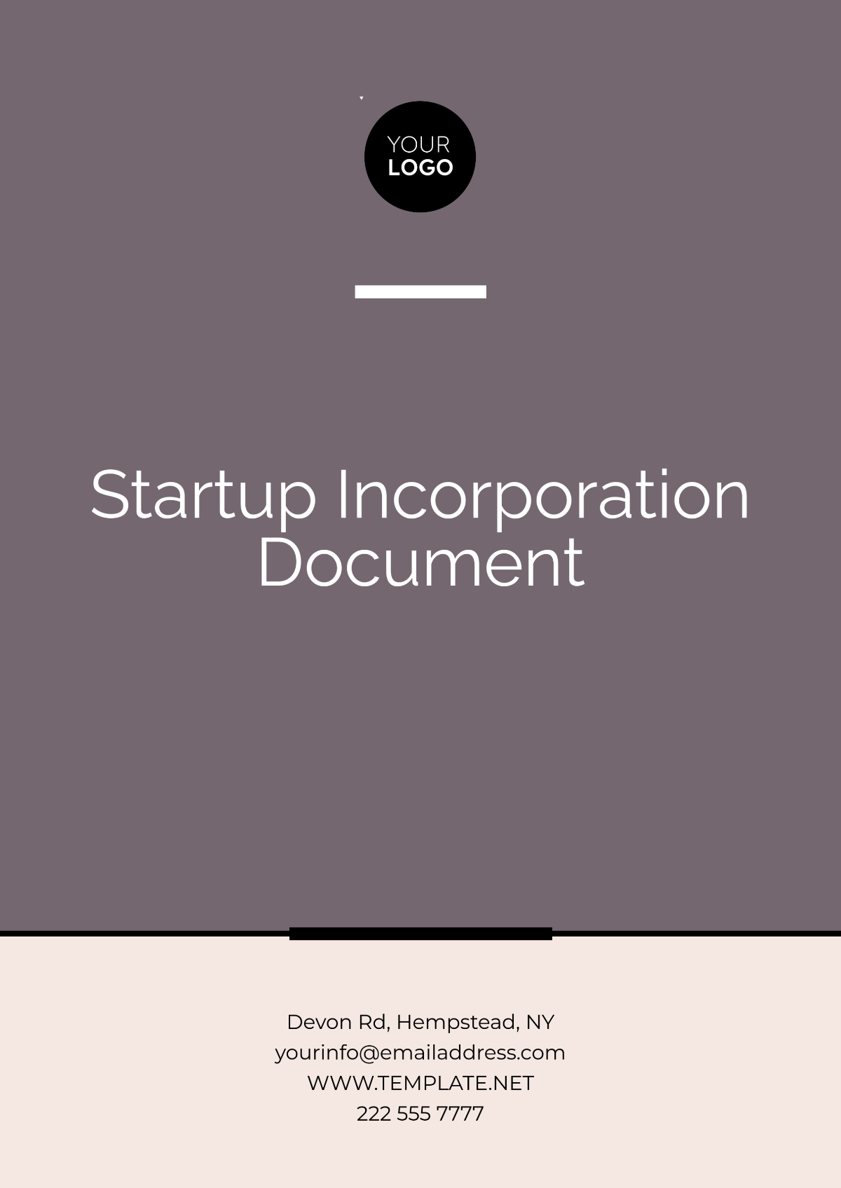 Free Startup Incorporation Document Outline Template to Edit Online