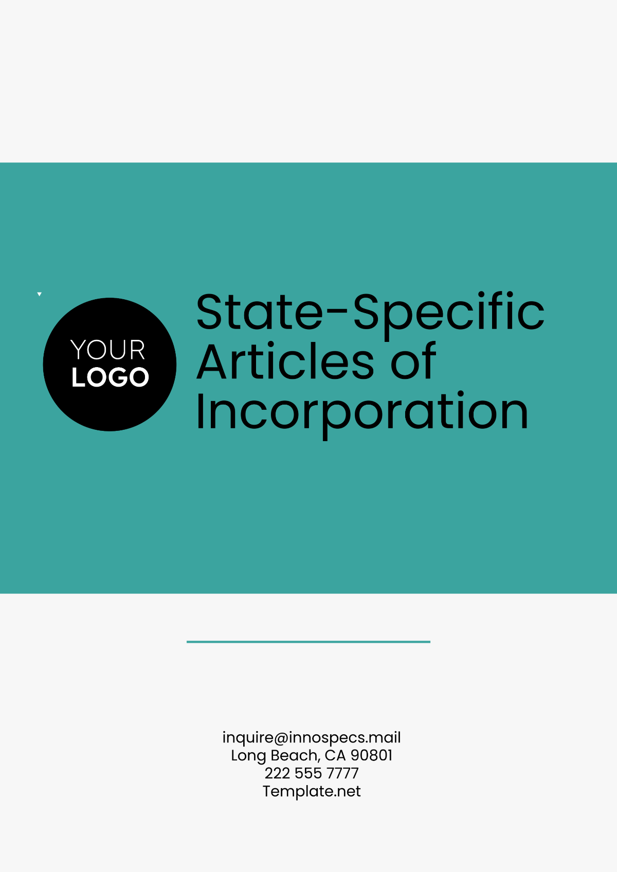 Free State-Specific Articles of Incorporation Template to Edit Online