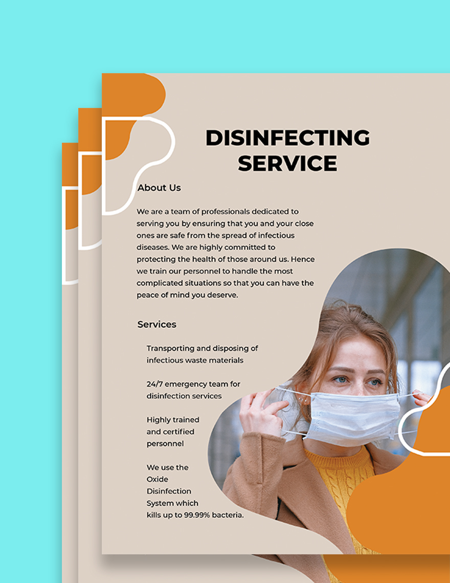 Disinfecting Service Business Flyer Template Printable