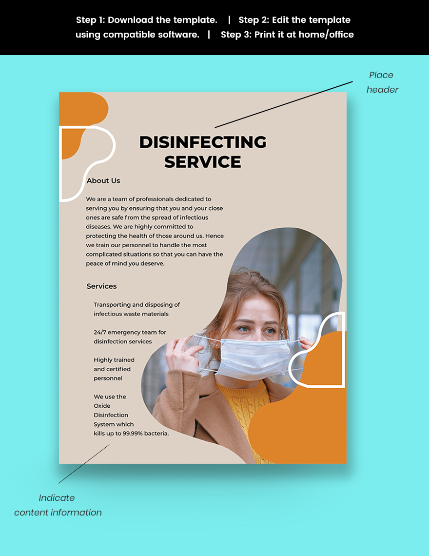Disinfecting Service Business Flyer Template Snippet