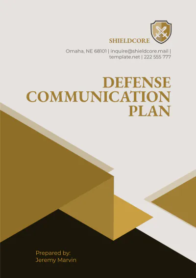 Free Defense Communication Plan Template to Edit Online