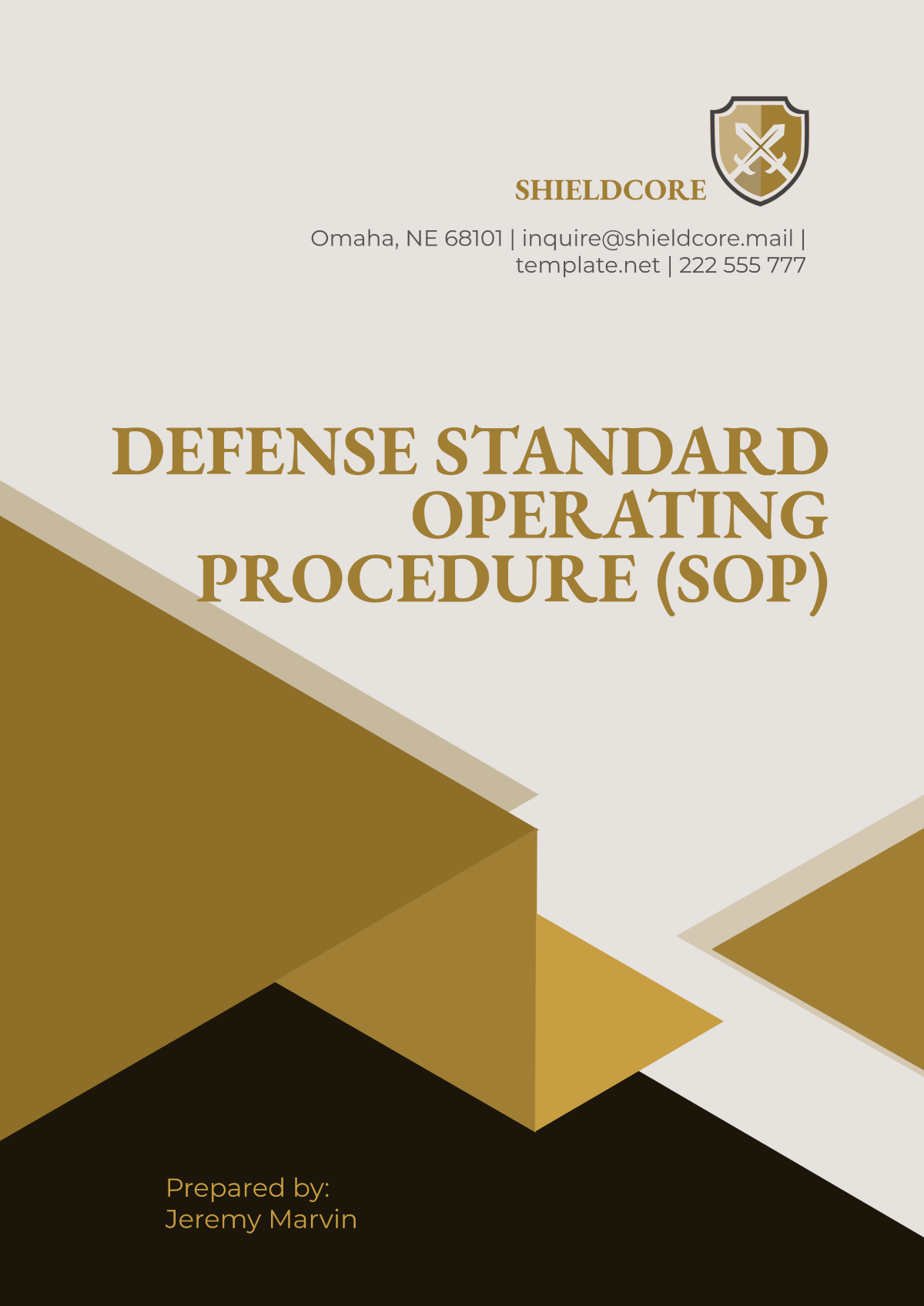 Free Defense SOP Template