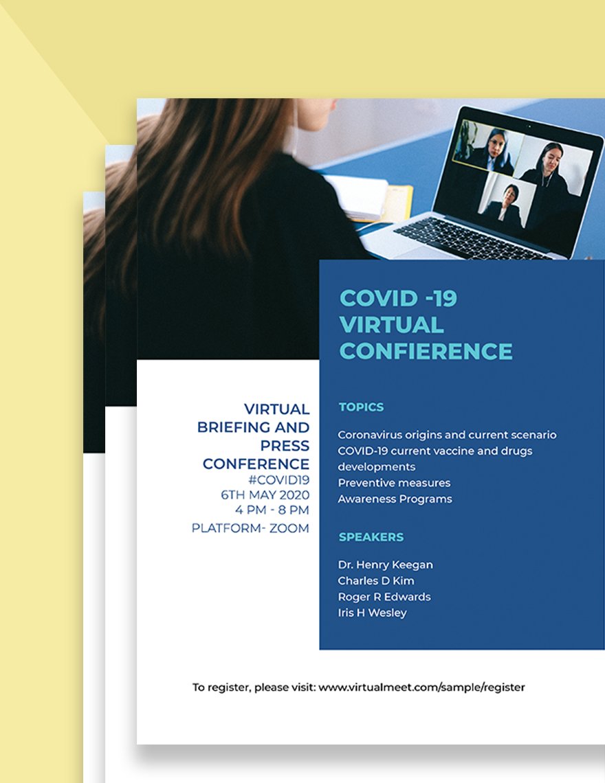 Coronavirus COVID-19 Conference Flyer Template