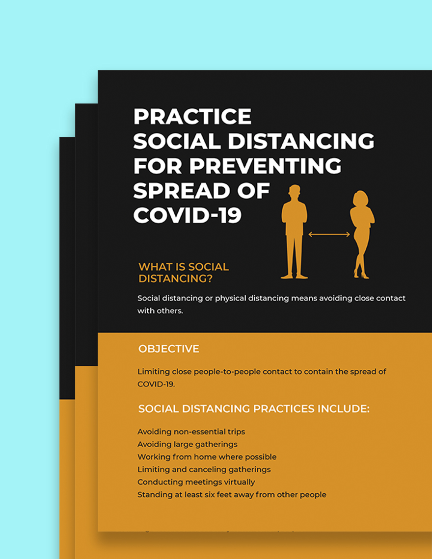 Simple Coronavirus Social Distancing Awareness Flyer