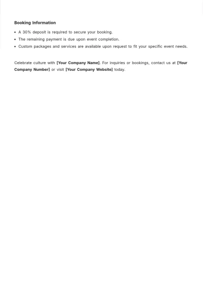 Free Cultural and Festival Event Photography List Template to Edit Online