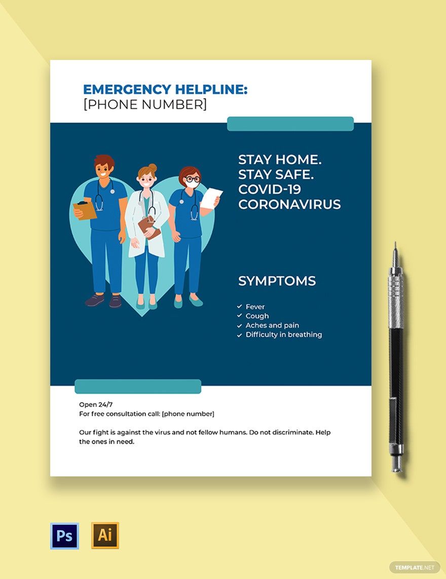 Free COVID-19 Coronavirus Medical Campaign Flyer Template