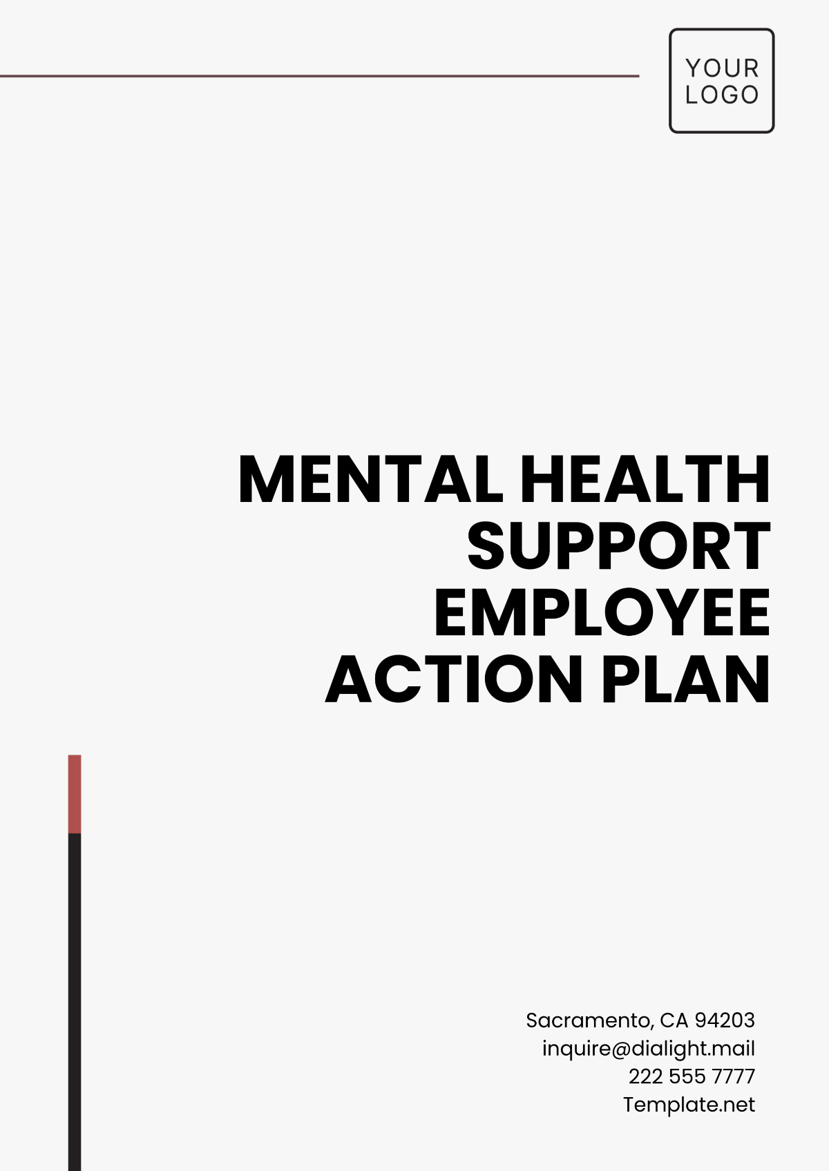 Free Mental Health Support Employee Action Plan Template