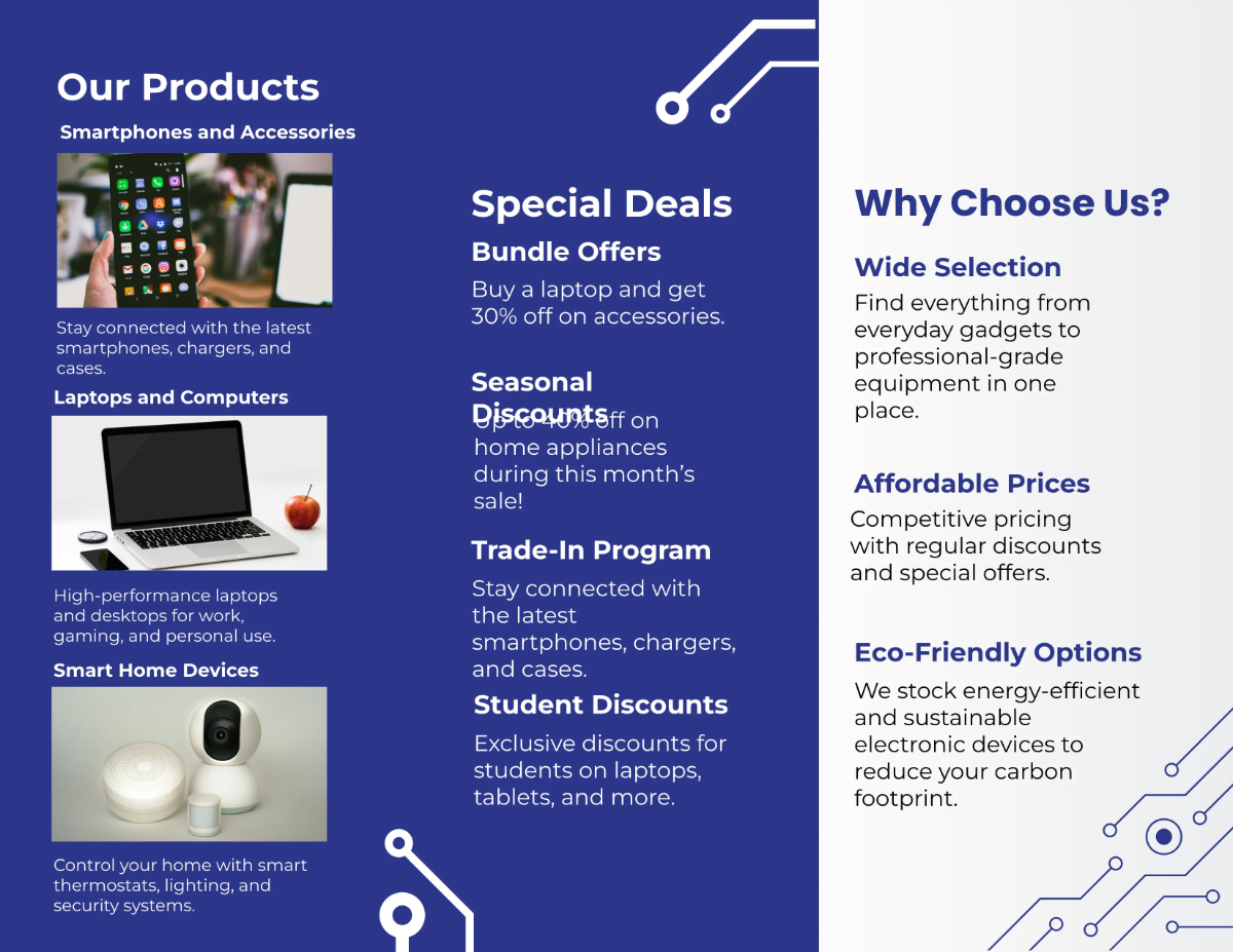 Free Electronic Company Brochure Template to Edit Online