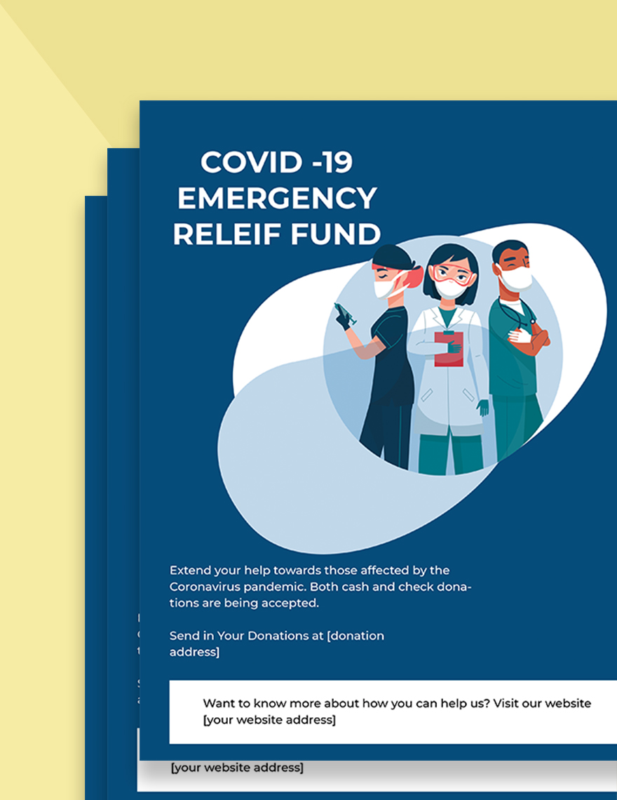 Coronavirus COVID-19 Emergency Relief Fund Flyer Template