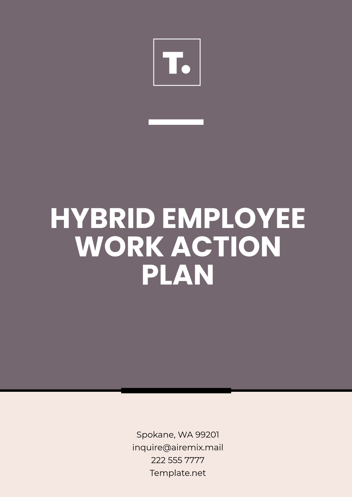 Free Hybrid Employee Work Action Plan Template