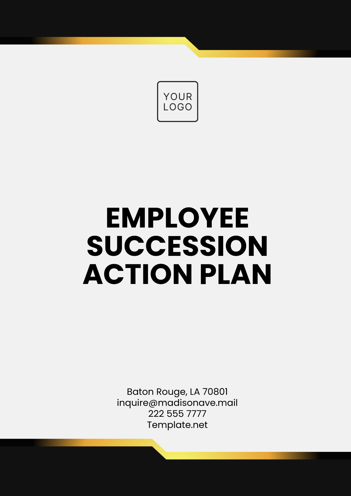 Free Employee Succession Action Plan Template