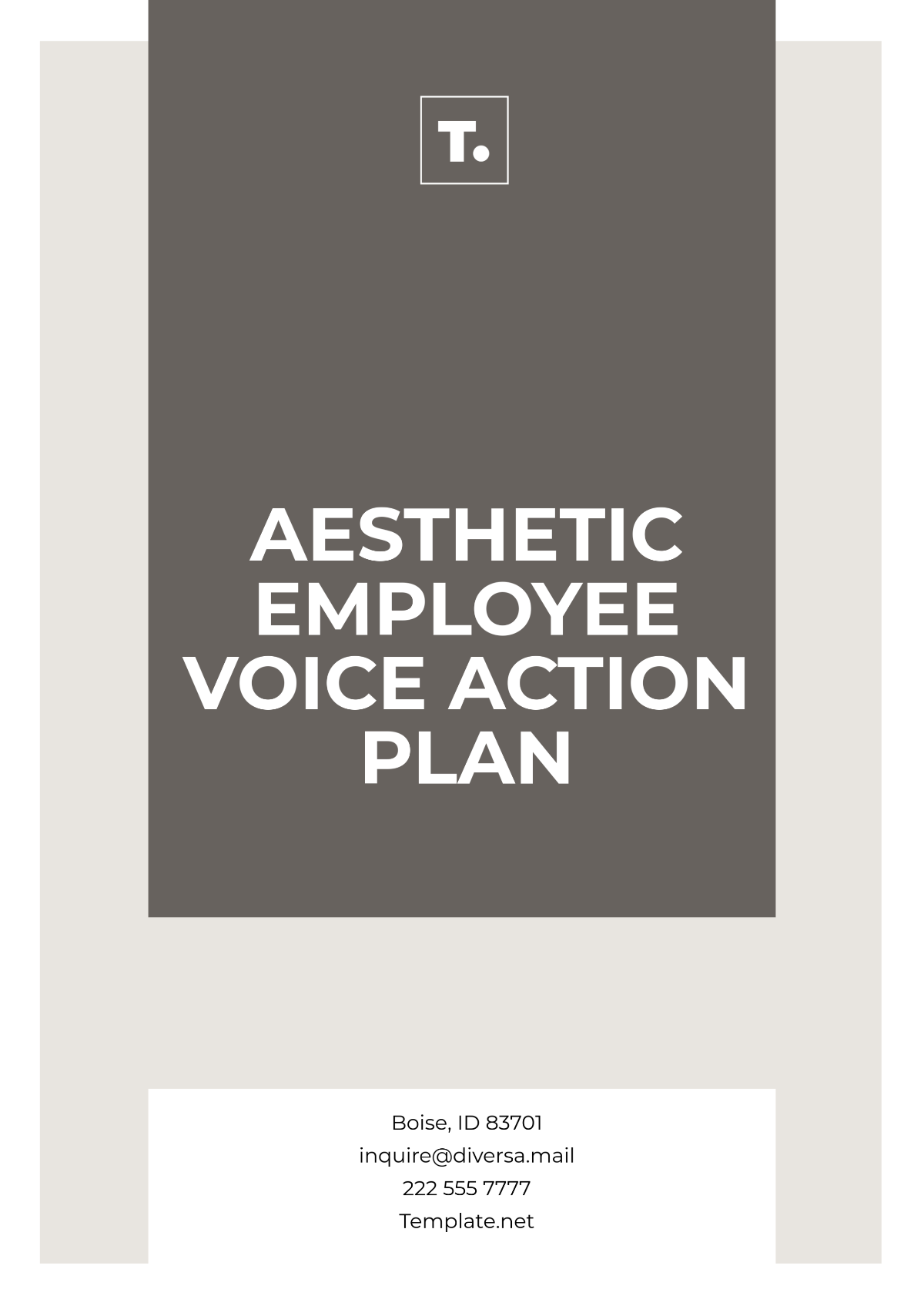 Free Aesthetic Employee Voice Action Plan Template