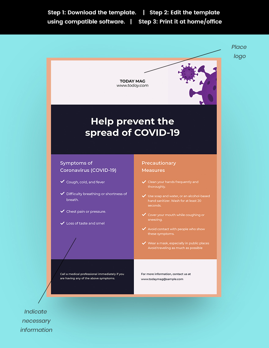 Coronavirus Information Poster Template