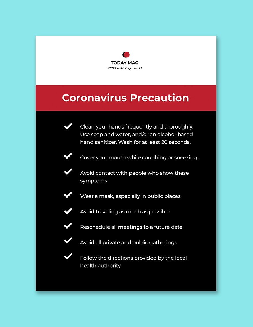 Temporarily Closed Coronavirus Presentation Poster Template