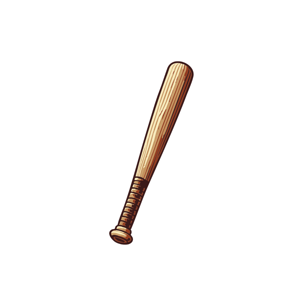 Realistic Baseball Bat Clipart